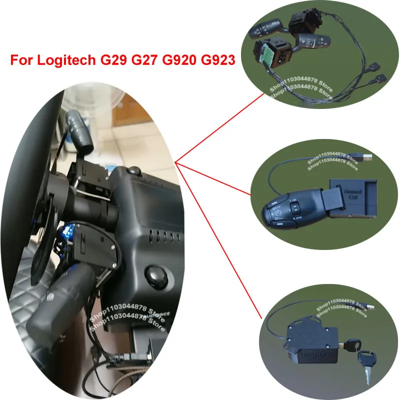 Simracing Game Steering Wheel Turn Signal Headlight Wiper Auto Rebound Cruise control Switch For Logitech G29 G27 G920 G923
Simracing Game Steering Wheel Turn Signal Headlight Wiper Auto Rebound Cruise control Switch For Logitech G29 G27 G920 G923