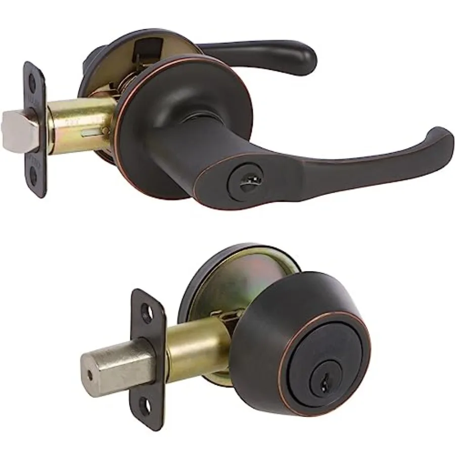 Callan by Hardware Newport Entry Door Lock and Deadbolt, Fits Door 1-3/8 to 1-3/4 in. Thick, Edge Oil Rubbed Bronze Non-Handed
Callan by Hardware Newport Entry Door Lock and Deadbolt, Fits Door 1-3/8 to 1-3/4 in. Thick, Edge Oil Rubbed Bronze Non-Handed