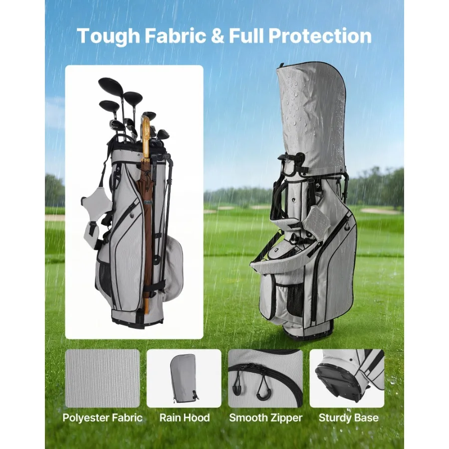Golf Cart Bag, 14 Way Top Divider Organizer, 2-in-1 Golf Club Bag with Full-length Divider, Dual Shoulder Straps, Support Legs,
Golf Cart Bag, 14 Way Top Divider Organizer, 2-in-1 Golf Club Bag with Full-length Divider, Dual Shoulder Straps, Support Legs,