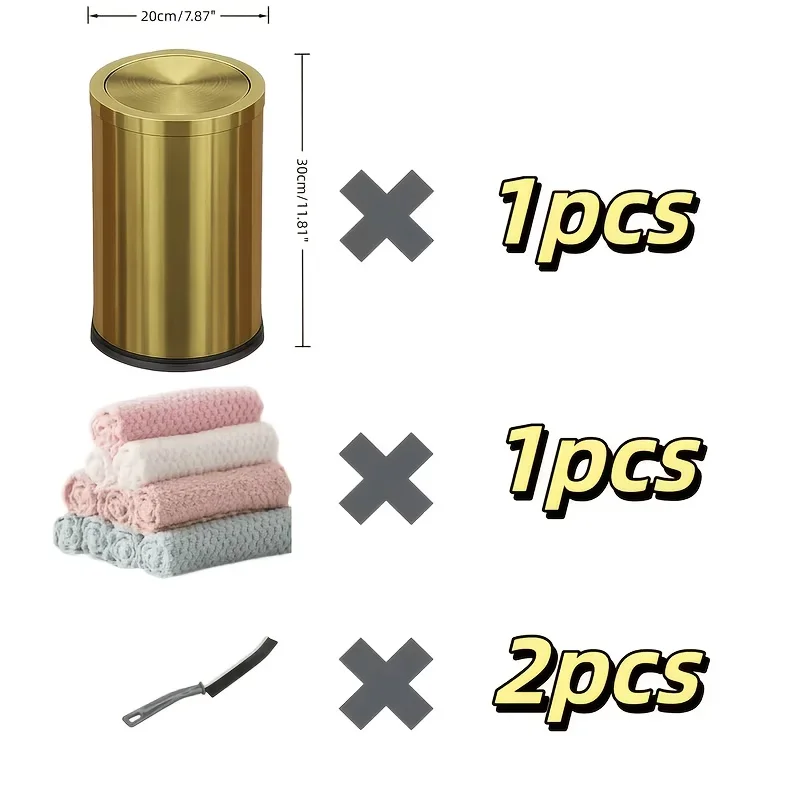 Garbage Bin - 360 Silent Flip Top with Rust-Resistant, Compact Odor-Controlling Container /Bathroom/Office, Quiet Luxury Waste
Garbage Bin - 360 Silent Flip Top with Rust-Resistant, Compact Odor-Controlling Container /Bathroom/Office, Quiet Luxury Waste