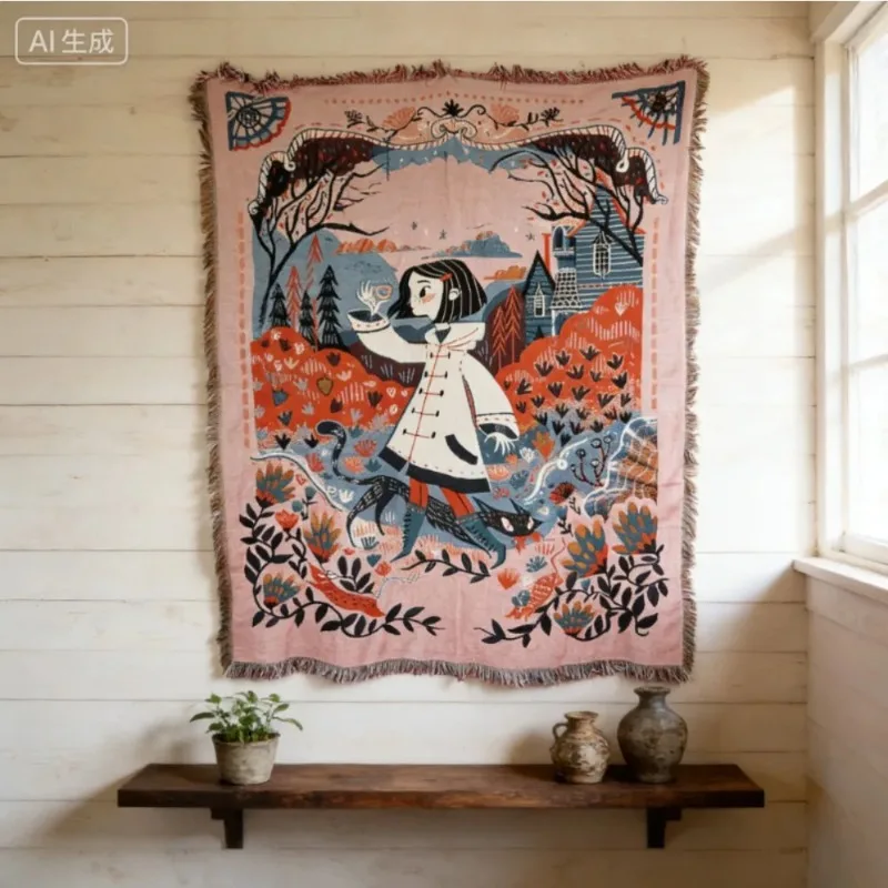 Gothic Woven Knit Throw Blanket Soft Dark Academia Versatile Tapestry for Sofa Couch Wall Hanging Outdoor Camping Cozy Decor
Gothic Woven Knit Throw Blanket Soft Dark Academia Versatile Tapestry for Sofa Couch Wall Hanging Outdoor Camping Cozy Decor