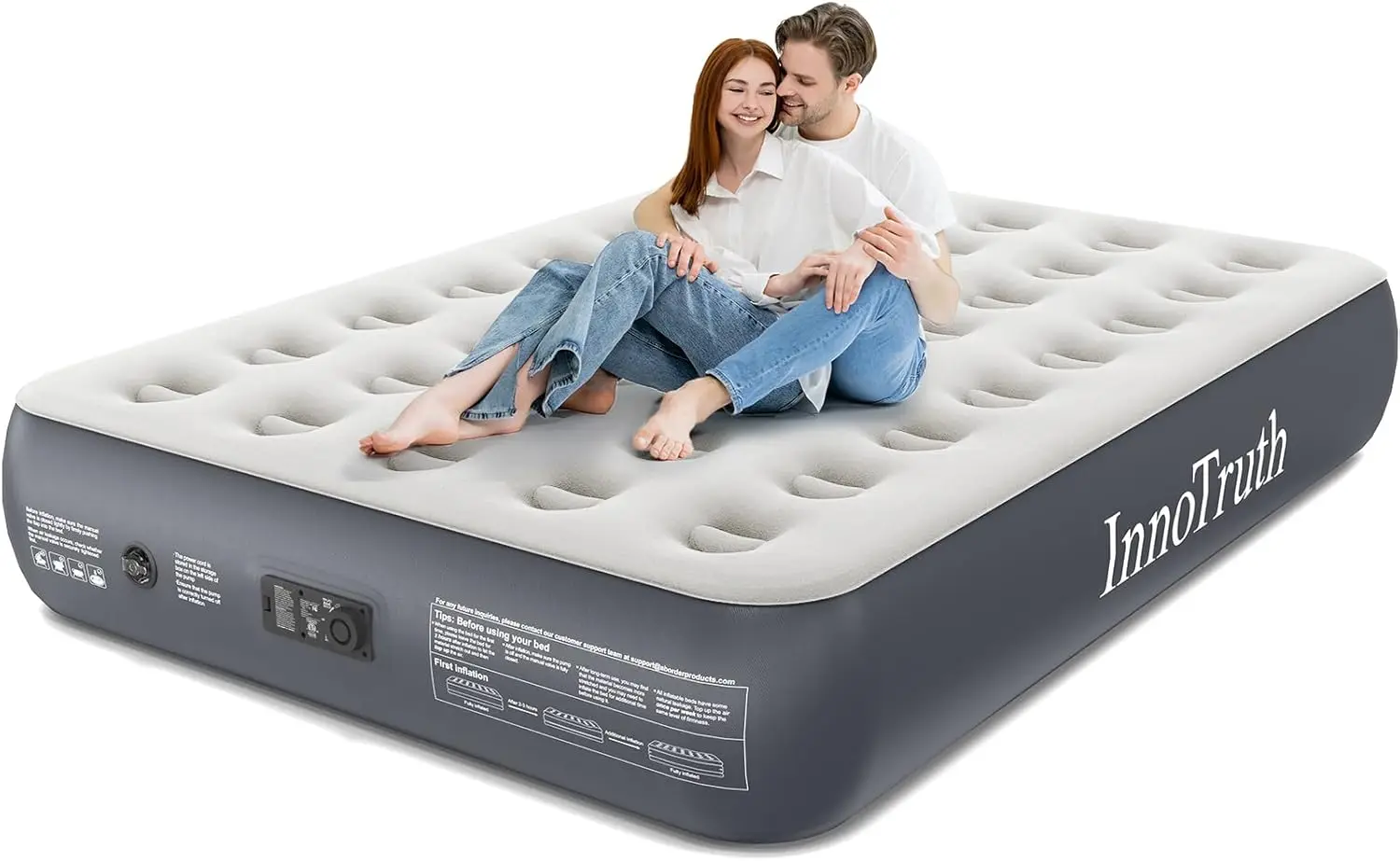 Queen Camping Air Mattress with Built-in Pump, 13" Raised Inflatable Blow up Bed for Guests, 600lbs Capacity, Fast Inflation
Queen Camping Air Mattress with Built-in Pump, 13" Raised Inflatable Blow up Bed for Guests, 600lbs Capacity, Fast Inflation
