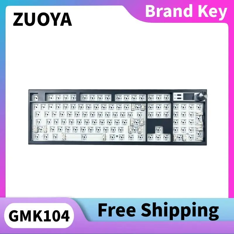 ZUOYA GMK104 1000 Гц чехол для беспроводной игровой клавиатуры с возможностью горячей замены, настраиваемый, поддерживает комплект трехрежимной проводной клавиатуры VIA 
ZUOYA GMK104 1000 Гц чехол для беспроводной игровой клавиатуры с возможностью горячей замены, настраиваемый, поддерживает комплект трехрежимной проводной клавиатуры VIA