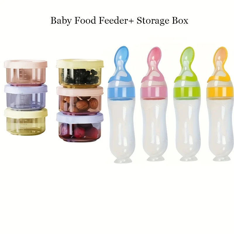 7pcs/8pcs Baby Food Feeder Bottle Set with Storage Box Silicone Infants Toddlers Rice Paste Processor Spoon Suction Cup Sealed
7pcs/8pcs Baby Food Feeder Bottle Set with Storage Box Silicone Infants Toddlers Rice Paste Processor Spoon Suction Cup Sealed