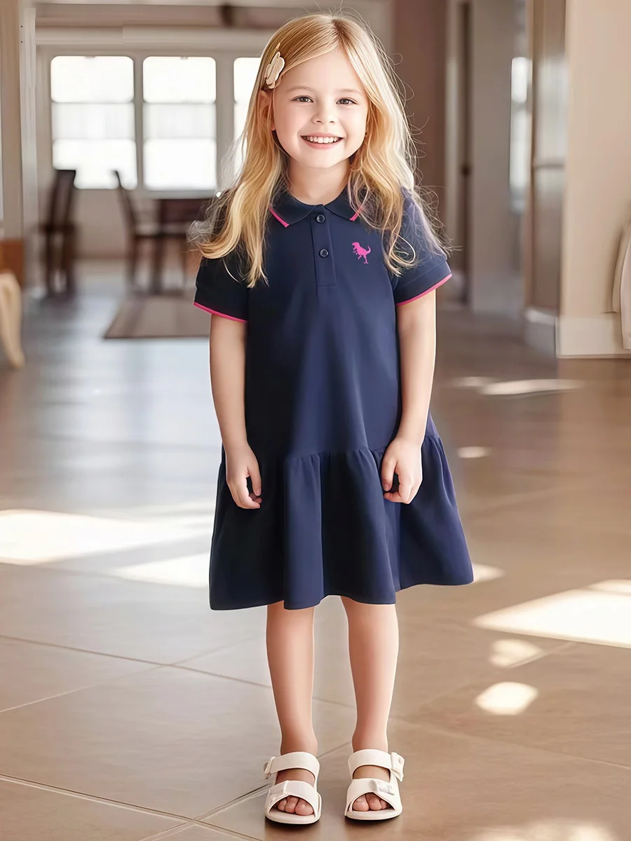 Summer Baby Girls Cotton Heat Transfer Contrast Color Short Sleeve Ruffled Hem Dress Kid Casual A-Line Skirt Child Outfit 2-7 Yr
Summer Baby Girls Cotton Heat Transfer Contrast Color Short Sleeve Ruffled Hem Dress Kid Casual A-Line Skirt Child Outfit 2-7 Yr