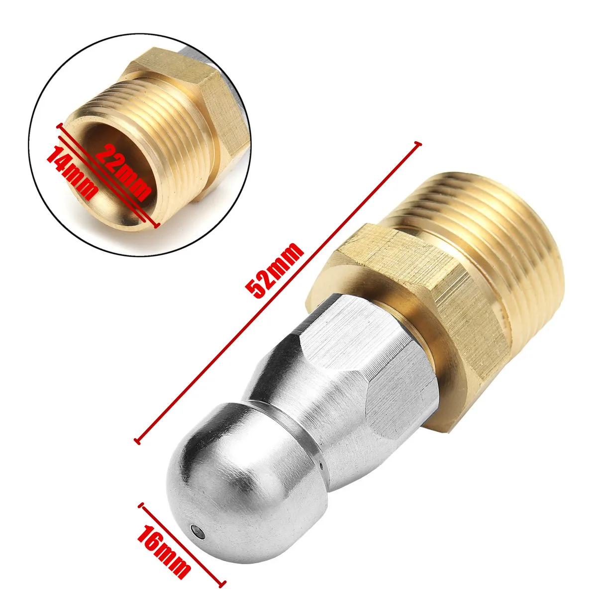Cleaner Pipe Dredger Nozzle Attachment Head High Pressure Washer Drain Sewer Cleaning Stainless Steel Copper Tool
Cleaner Pipe Dredger Nozzle Attachment Head High Pressure Washer Drain Sewer Cleaning Stainless Steel Copper Tool
