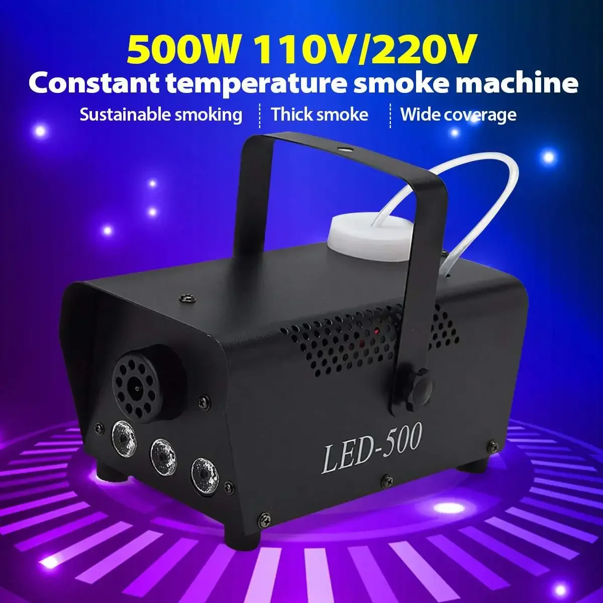 500W Fog/Smoke Machine w/ Remote RGB LED DJ Thrower DJ Party family ball leisure parties Light Smoke Thrower
500W Fog/Smoke Machine w/ Remote RGB LED DJ Thrower DJ Party family ball leisure parties Light Smoke Thrower