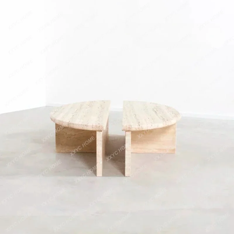 X Light Luxury Travertine Marble Simple Fashion Creative Coffee Table Round Travertine Coffee Table
X Light Luxury Travertine Marble Simple Fashion Creative Coffee Table Round Travertine Coffee Table