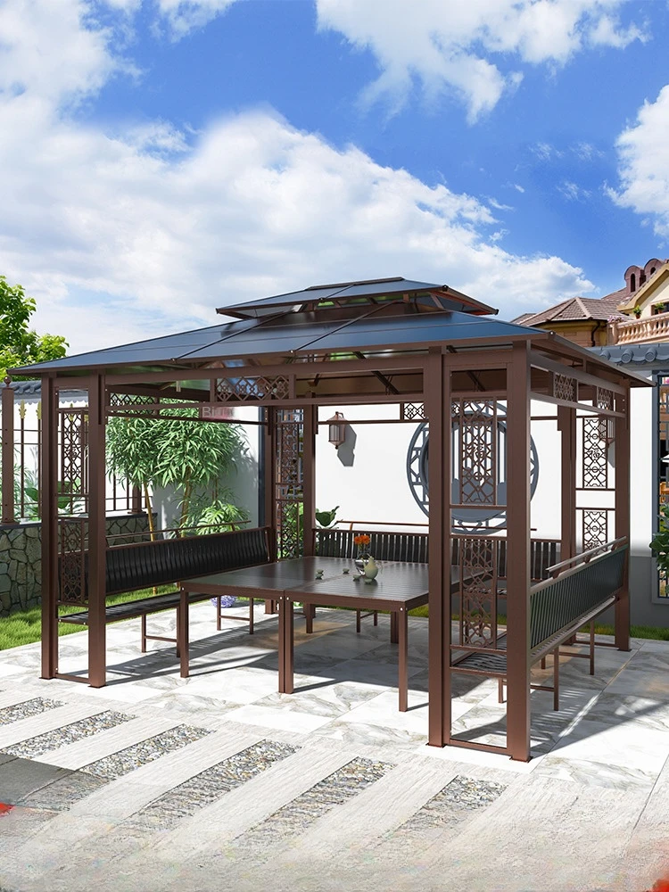 Outdoor pavilion, courtyard, outdoor leisure iron art sunshade, outdoor terrace, roof aluminum alloy pavilion
Outdoor pavilion, courtyard, outdoor leisure iron art sunshade, outdoor terrace, roof aluminum alloy pavilion