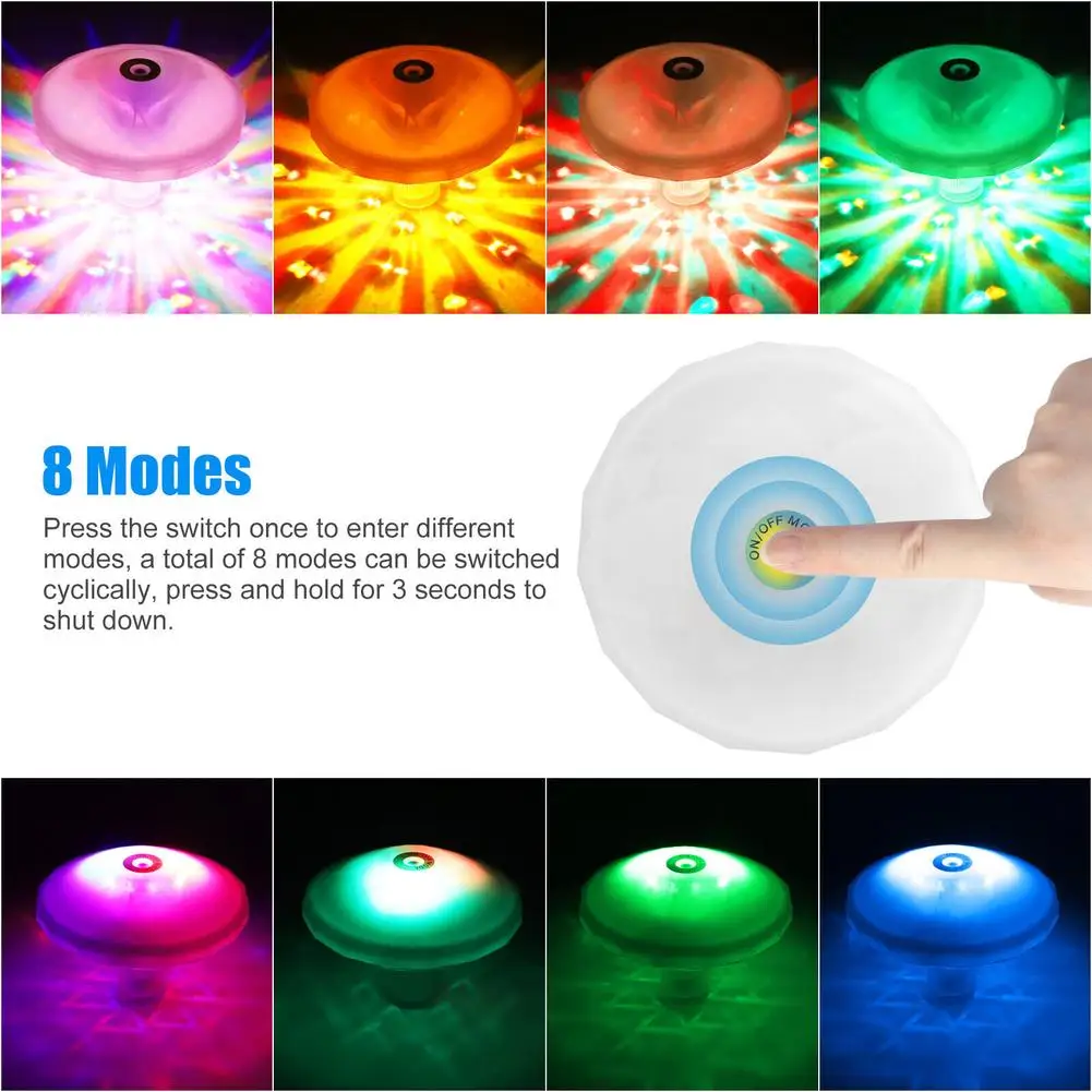 Floating Underwater Led Projection Light 8 Modes Ip67 Waterproof Colorful Luminous Pond Pool Landscape Decorative Lamp
Floating Underwater Led Projection Light 8 Modes Ip67 Waterproof Colorful Luminous Pond Pool Landscape Decorative Lamp