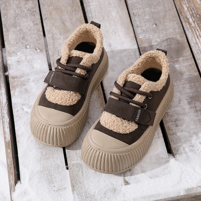 Chunky Platform Plush Vulcanize Shoes Fashion Plus Velvet Warm Casual Running Footwear for Woman Winter Women's Sneakers 40
Chunky Platform Plush Vulcanize Shoes Fashion Plus Velvet Warm Casual Running Footwear for Woman Winter Women's Sneakers 40
