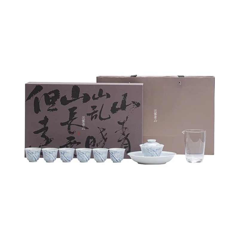 Underglaze color pine tea set ceramic cover bowl tea cup set
Underglaze color pine tea set ceramic cover bowl tea cup set