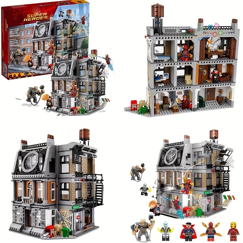 Marvel's high-quality superhero Iron Man base model, Doctor Strange's Sanctuary, and 1004 pieces of building blocks that recreat
Marvel's high-quality superhero Iron Man base model, Doctor Strange's Sanctuary, and 1004 pieces of building blocks that recreat