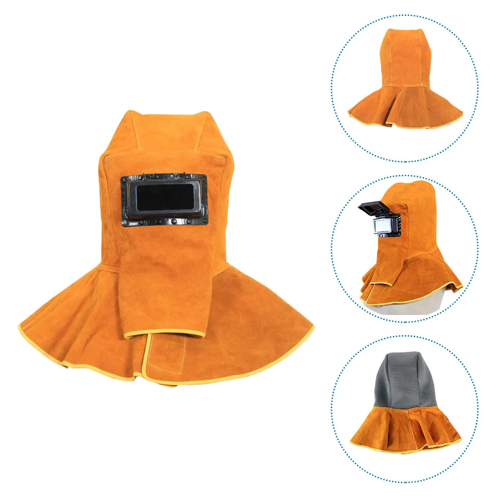 Welding Cap Mask Hats Hood Neck Drape Cowhide Men Welder Hat Protector Cape SafetyHelmet LaborProtection WorkingCover
Welding Cap Mask Hats Hood Neck Drape Cowhide Men Welder Hat Protector Cape SafetyHelmet LaborProtection WorkingCover