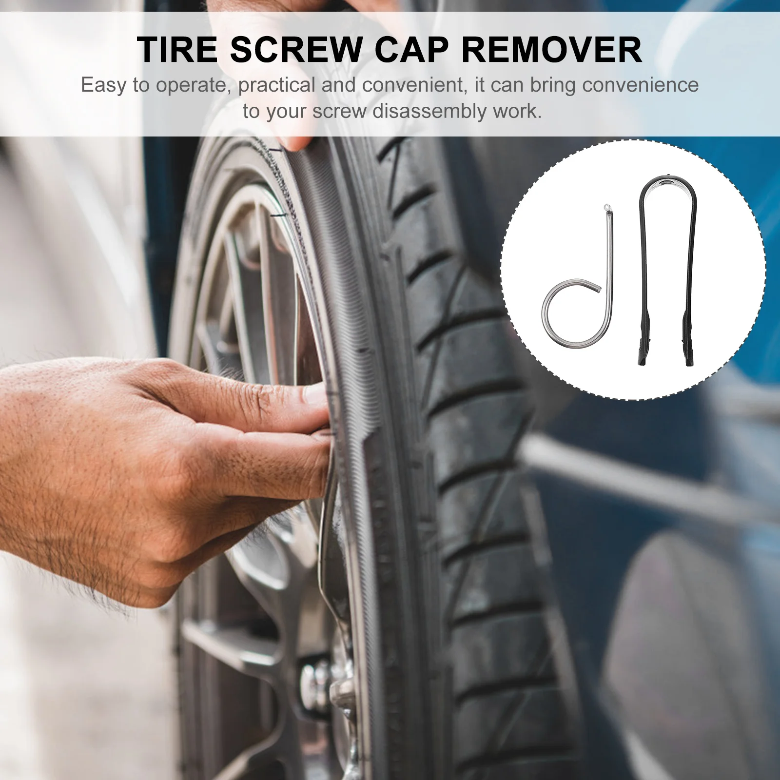 2Sets Sturdy Wheel Hub Screw Cover Removal Hooks Tire Bolt Caps Anti- for Tire Disassembly Wheel Lug Removal
2Sets Sturdy Wheel Hub Screw Cover Removal Hooks Tire Bolt Caps Anti- for Tire Disassembly Wheel Lug Removal