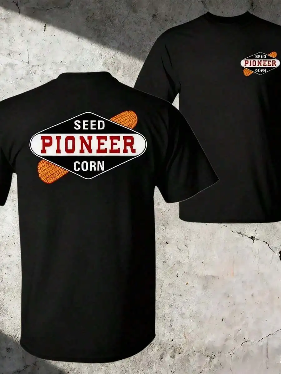 Men Cotton Graphic Tee Pioneer Corn Logo Retro Agricultural Style
Men Cotton Graphic Tee Pioneer Corn Logo Retro Agricultural Style