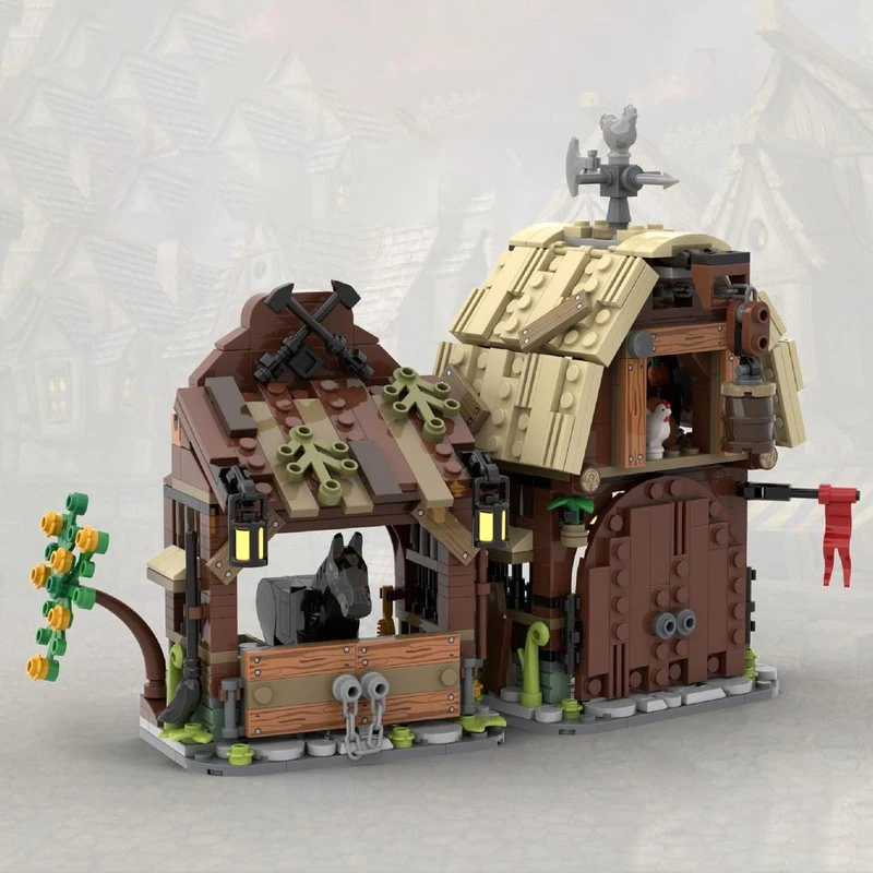 MOC building blocks toys Medieval barn and stable models 594pcs Creative holiday gifts Gifts for architectural enthusiasts
MOC building blocks toys Medieval barn and stable models 594pcs Creative holiday gifts Gifts for architectural enthusiasts