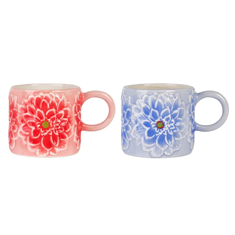 Jeweled Dolomite Mosaic 15 oz Flower Mug Blue and Pink Set of 2
Jeweled Dolomite Mosaic 15 oz Flower Mug Blue and Pink Set of 2