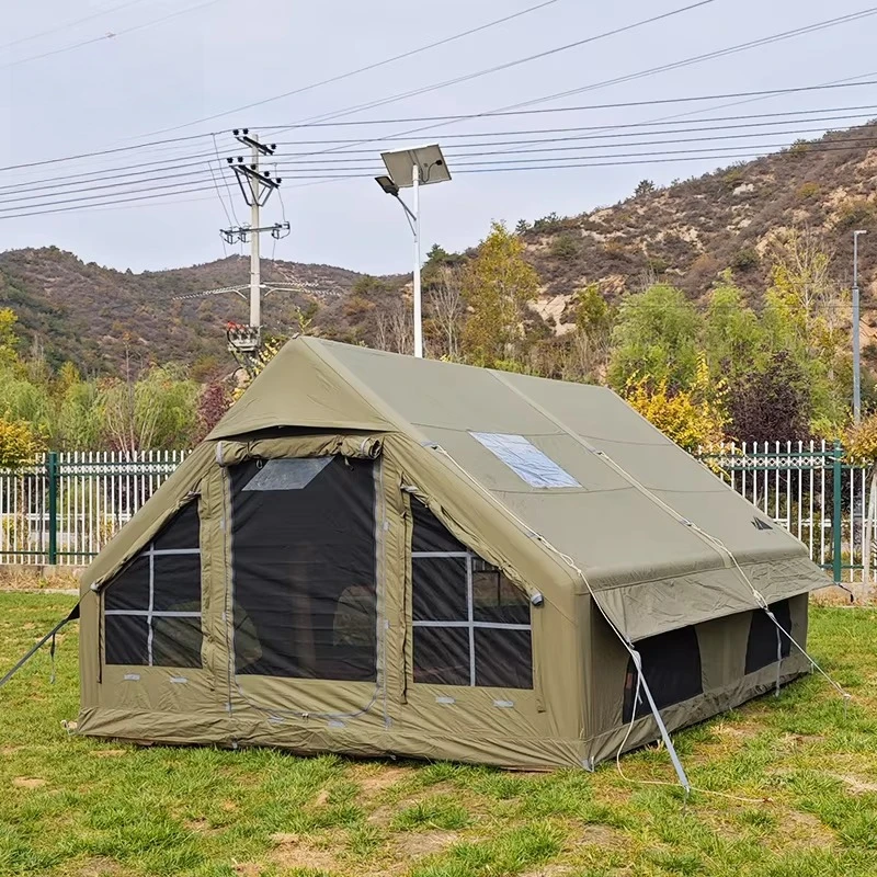 Inflatable Camping Air Tent with Hand Pump Easy Setup Waterproof Windproof 4 Seasons Cotton Cabin Tent with Mesh Chimney Window
Inflatable Camping Air Tent with Hand Pump Easy Setup Waterproof Windproof 4 Seasons Cotton Cabin Tent with Mesh Chimney Window