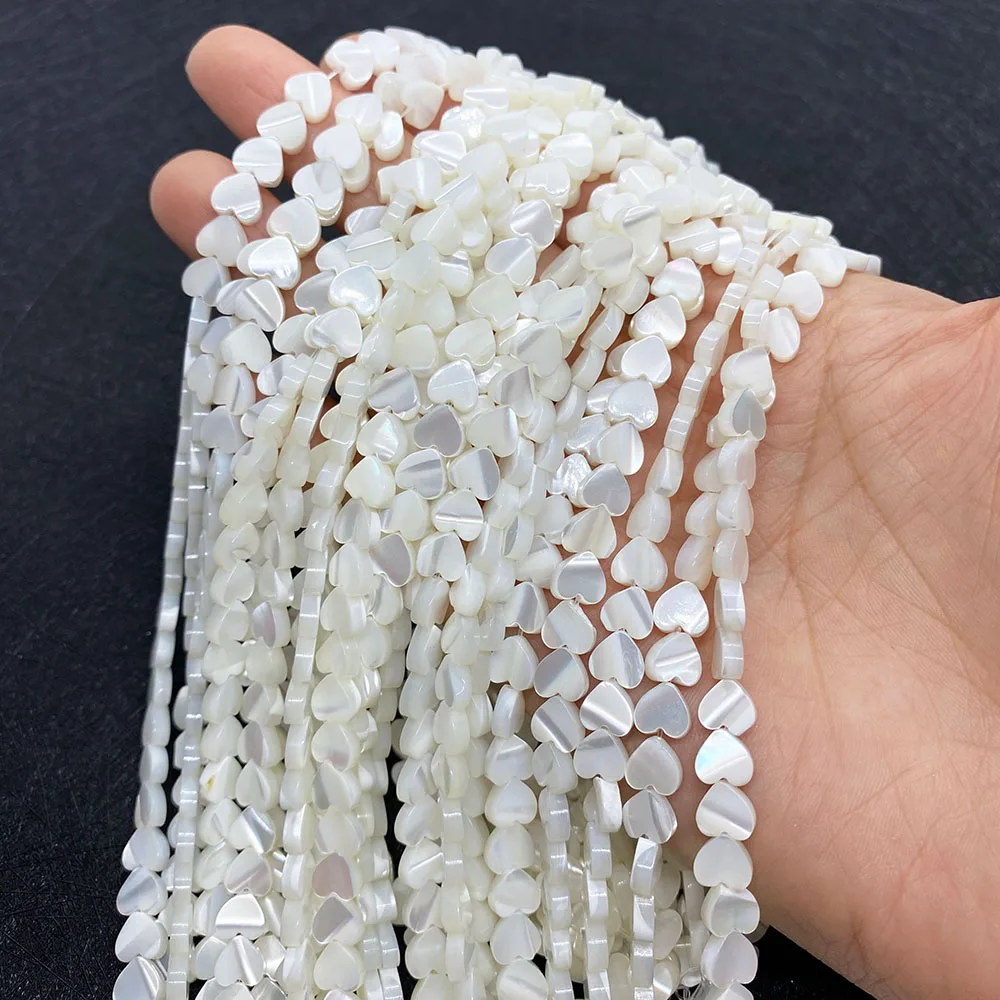 1 strand White Color Natural Shell Loose Beads Strand Heart Shaped 6mm DIY for Making Necklace Bracelets Jewelry Accessories
1 strand White Color Natural Shell Loose Beads Strand Heart Shaped 6mm DIY for Making Necklace Bracelets Jewelry Accessories