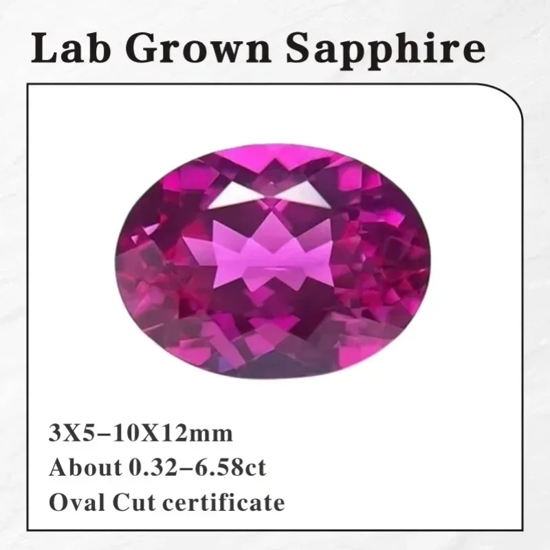 Lab Grown Sapphire Hot Pink Color Oval Cut Gemstone DIY Ring Necklace Earrings Main Materials with Certificate
Lab Grown Sapphire Hot Pink Color Oval Cut Gemstone DIY Ring Necklace Earrings Main Materials with Certificate