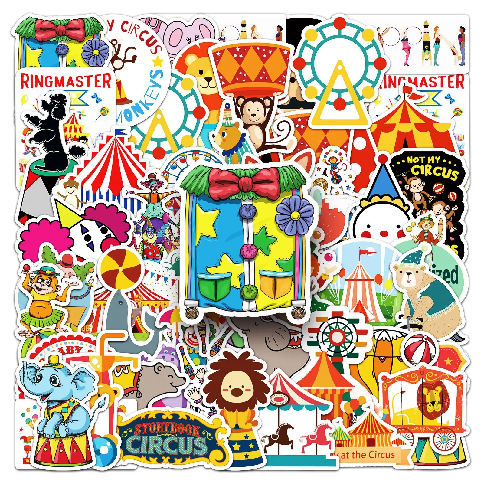 10/51PCS Circus Doodle Cartoon Animal Image Performance Decorative Helmet Mobile Shell Guitar Waterproof Sticker Kids Toy
10/51PCS Circus Doodle Cartoon Animal Image Performance Decorative Helmet Mobile Shell Guitar Waterproof Sticker Kids Toy