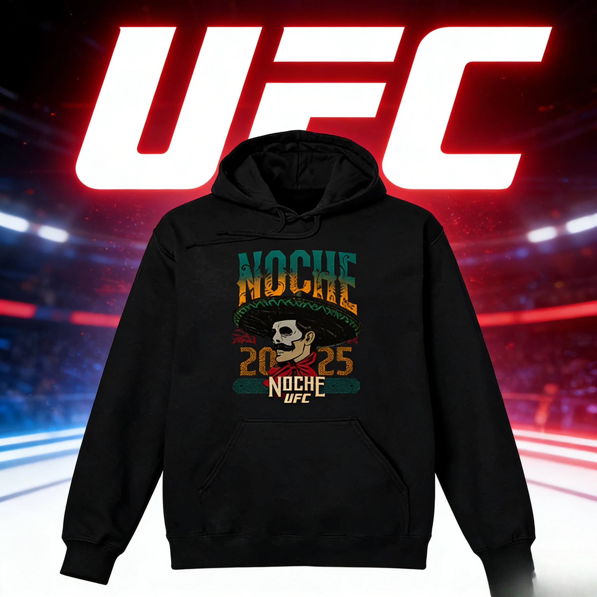 UFC "Noche UFC" Толстовка с тематикой события 2025-26, осень/зима, свободная повседневная толстовка из чистого хлопка с принтом для мужчин и женщин
UFC "Noche UFC" Толстовка с тематикой события 2025-26, осень/зима, свободная повседневная толстовка из чистого хлопка с принтом для мужчин и женщин