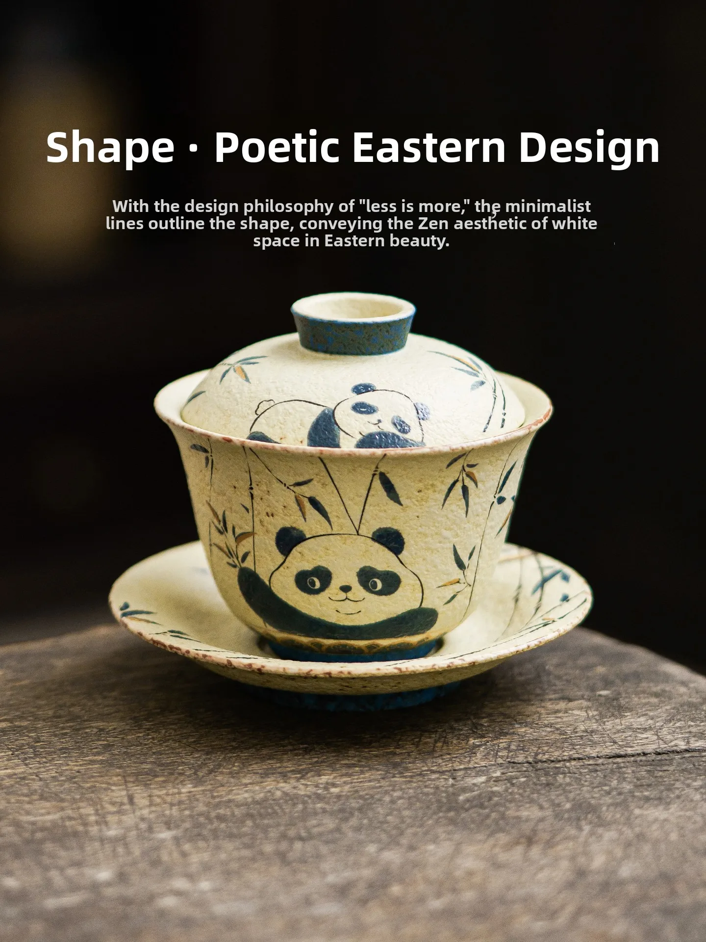 Premium Ceramic Tea Cup with Lid Panda Playing with Bamboo Three Elements Bowl Tea Brewing Utensils Handmade Glazed Color
Premium Ceramic Tea Cup with Lid Panda Playing with Bamboo Three Elements Bowl Tea Brewing Utensils Handmade Glazed Color