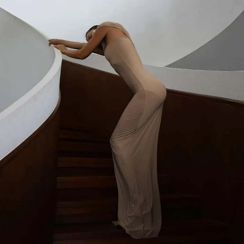 Платье макси для банкетной вечеринки, женское однотонное платье с рюшами и водолазкой, облегающее длинное платье с рукавами, элегантное платье, модная праздничная одежда
Платье макси для банкетной вечеринки, женское однотонное платье с рюшами и водолазкой, облегающее длинное платье с рукавами, элегантное платье, модная праздничная одежда