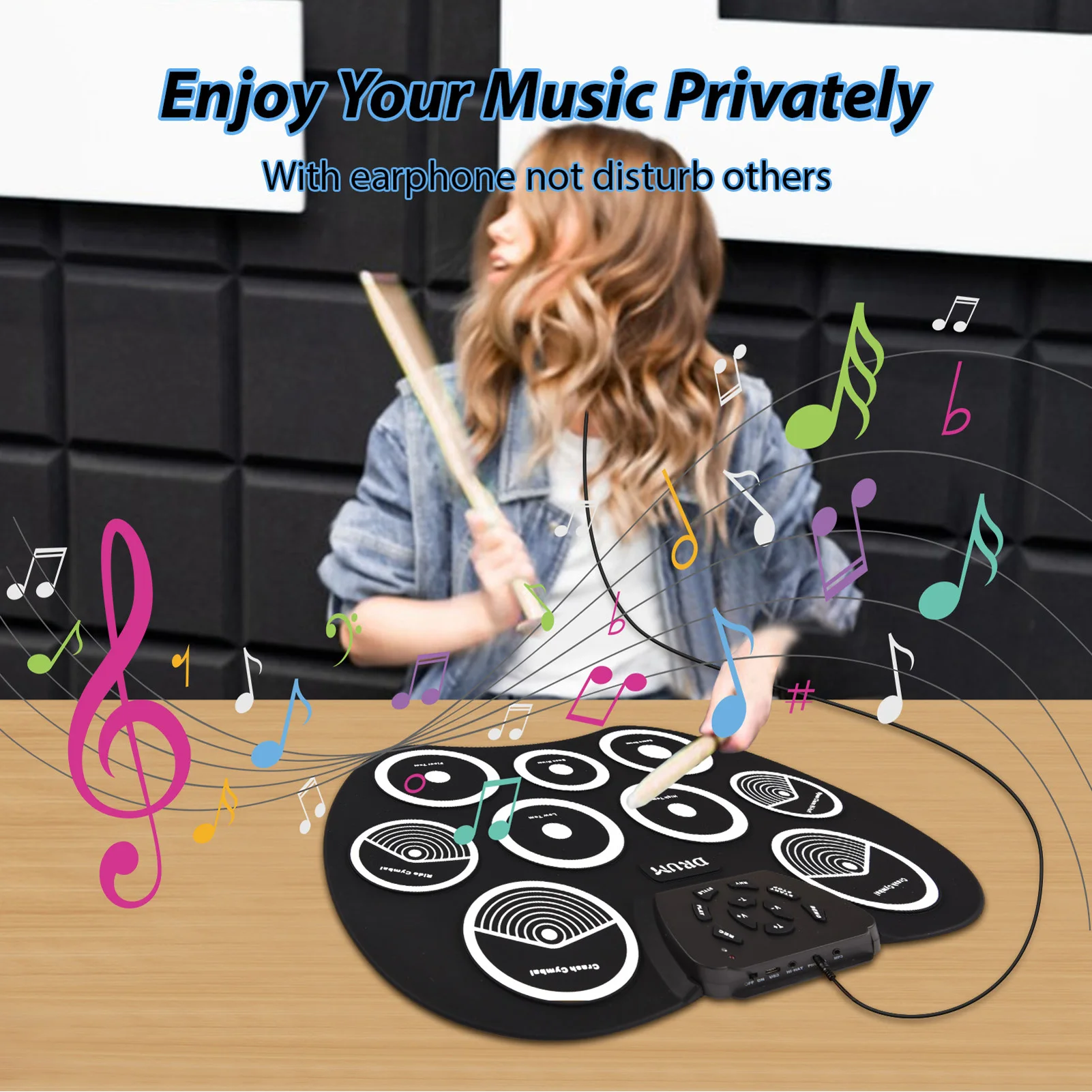 Электронная ударная установка-гармошка с 9 пэдами, MIDI-интерфейсом, поддержкой DTX-игр, без динамиков, для праздников, дней рождения, тренировок
Электронная ударная установка-гармошка с 9 пэдами, MIDI-интерфейсом, поддержкой DTX-игр, без динамиков, для праздников, дней рождения, тренировок