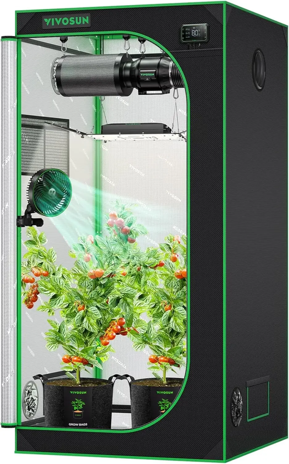S336 3x3 Grow Tent, 36"x36"x72" High Reflective Mylar with Observation Window and Floor Tray for Hydroponics Indoor Plant for VS
S336 3x3 Grow Tent, 36"x36"x72" High Reflective Mylar with Observation Window and Floor Tray for Hydroponics Indoor Plant for VS