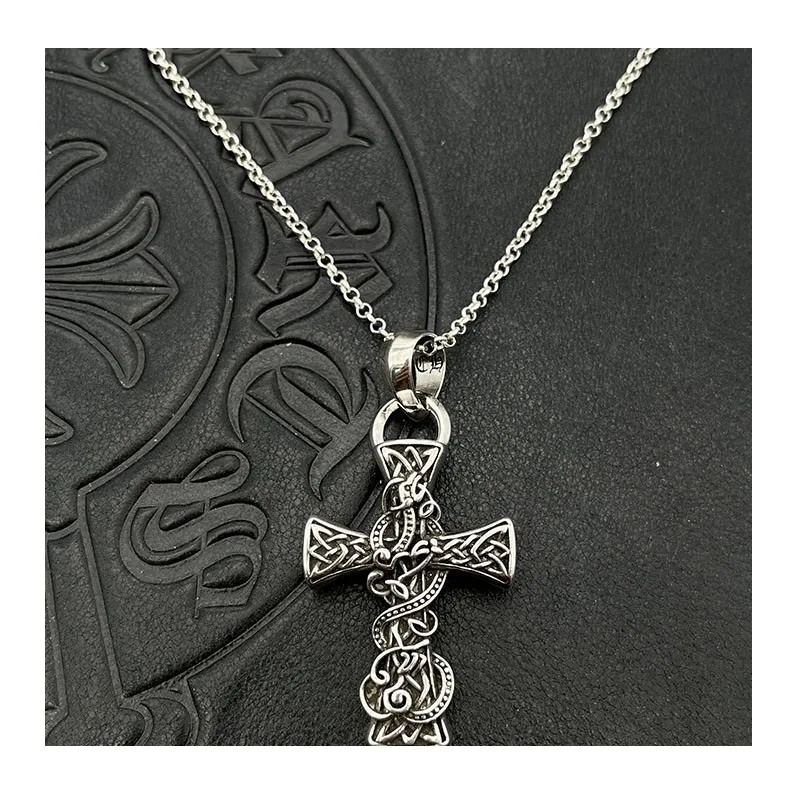 Thai Silver Retro Water Drop Ring Celtic Dragon Cross Necklace Sweater Chain Premium Autumn and Winter Accessories
Thai Silver Retro Water Drop Ring Celtic Dragon Cross Necklace Sweater Chain Premium Autumn and Winter Accessories