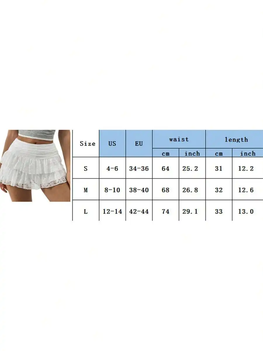 Womens Summer Lace Floral Tiered Ruffled Flowy Mini A-Line Skirt Streetwear
Womens Summer Lace Floral Tiered Ruffled Flowy Mini A-Line Skirt Streetwear