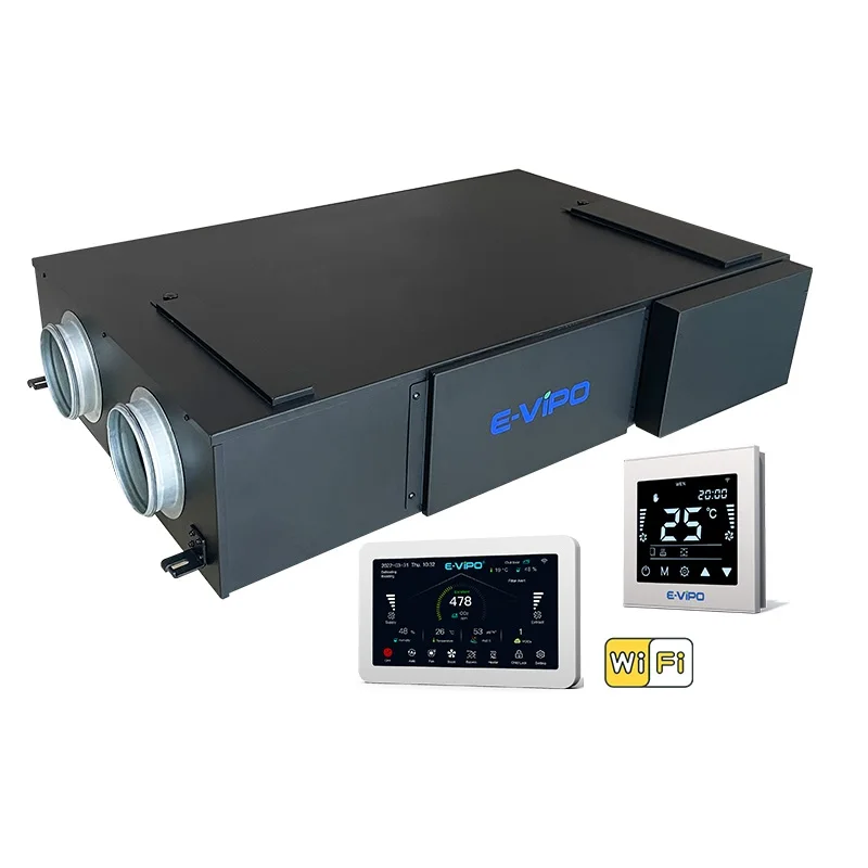 E-VIPO Air to Air Exchangers Recuperator Heat Recovery Unit Energy Saving EC Motor Heat Recovery System Dual VMC Horizontal Flow
E-VIPO Air to Air Exchangers Recuperator Heat Recovery Unit Energy Saving EC Motor Heat Recovery System Dual VMC Horizontal Flow
