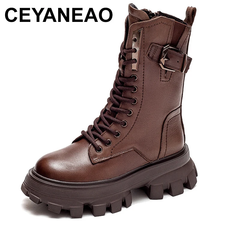 6cm Knee High Boots Vintage Punk Boots Cow Genuine Leather Lady Ankle Booties Platform Women Boots Chunky Heel Motorcycle
6cm Knee High Boots Vintage Punk Boots Cow Genuine Leather Lady Ankle Booties Platform Women Boots Chunky Heel Motorcycle