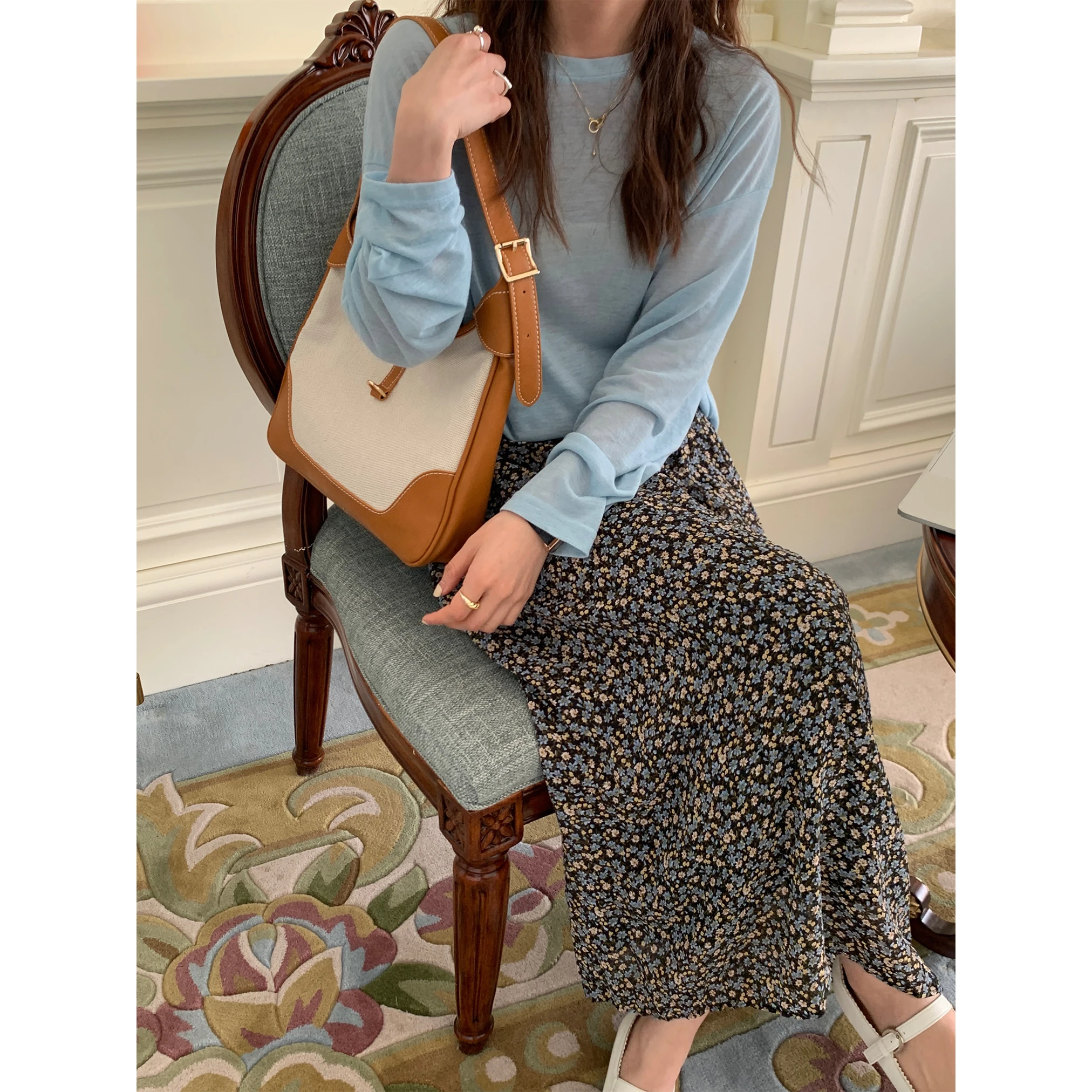 PiJiUu Loose Fit Long Sleeve T-Shirt Women's Summer Thin round Neck Korean Style Sun Protection Shirt Pure Color Commute Style
PiJiUu Loose Fit Long Sleeve T-Shirt Women's Summer Thin round Neck Korean Style Sun Protection Shirt Pure Color Commute Style