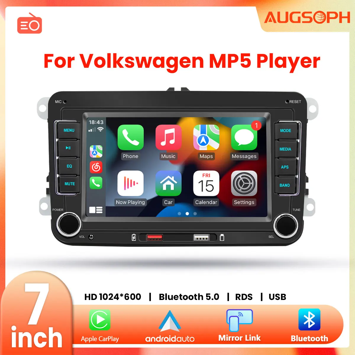 1Din Car Radio Multimedia MP5 Player,7 inch Universal Navigation with Android Auto & Bluetooth, HD Screen USB TF FM Stereo
1Din Car Radio Multimedia MP5 Player,7 inch Universal Navigation with Android Auto & Bluetooth, HD Screen USB TF FM Stereo