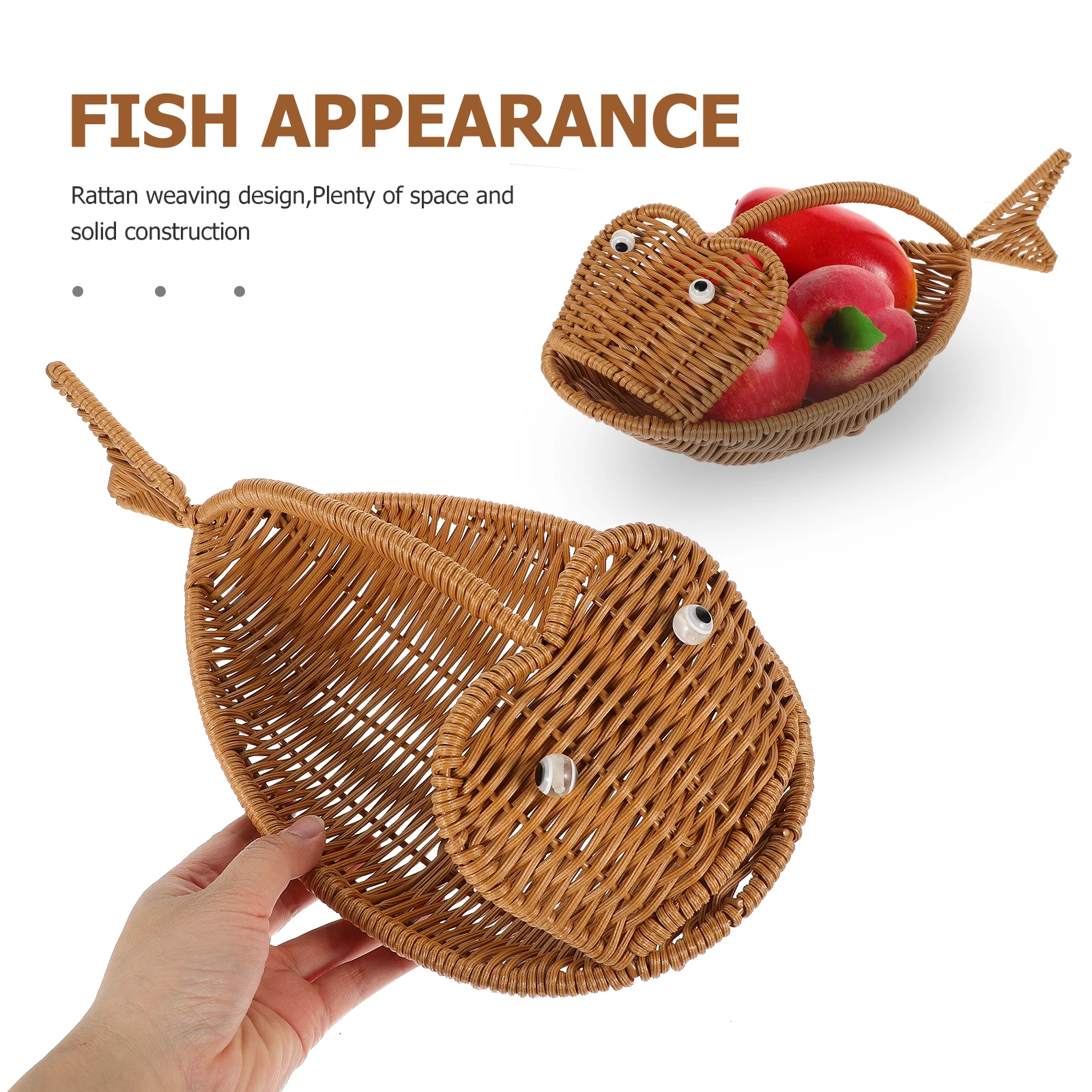 Fish Shaped Fruit Tray Imitation Rattan Small Size Kitchen Storage Basket Handwoven Decorative Practical Versatile Fruit Baskets
Fish Shaped Fruit Tray Imitation Rattan Small Size Kitchen Storage Basket Handwoven Decorative Practical Versatile Fruit Baskets