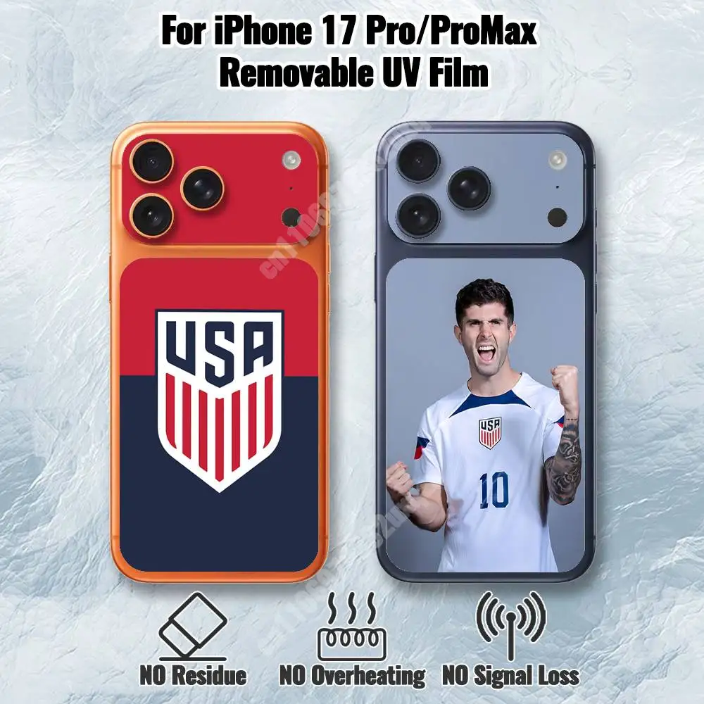 USA Football P-Pulisic-S Removable UV Film for iPhone 17 Pro 17 ProMax Hydrogel Sticker
USA Football P-Pulisic-S Removable UV Film for iPhone 17 Pro 17 ProMax Hydrogel Sticker