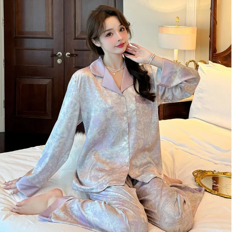 Pyjamas Women's Clothing Spring Fall Long Sleeve Garden Style Sweet Fashion High-end Home Loose Comfortable Breathable Casual
Pyjamas Women's Clothing Spring Fall Long Sleeve Garden Style Sweet Fashion High-end Home Loose Comfortable Breathable Casual