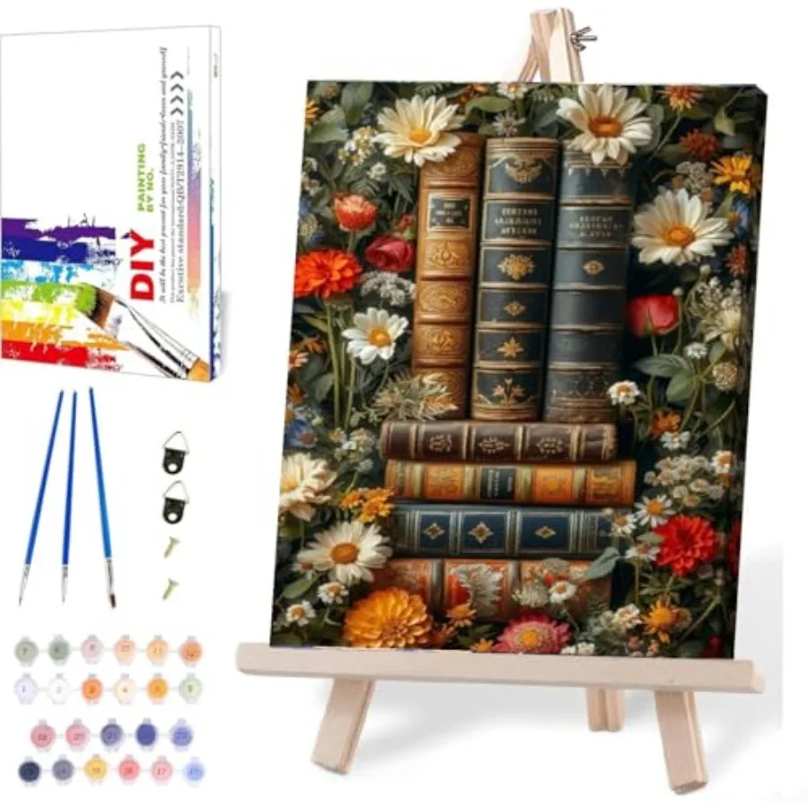 Book Paint by Numbers Kit for Adults Beginner, Flower d Adult's Paint by Number Kits Easel, DIY Oil Painting Kits for Gift Home
Book Paint by Numbers Kit for Adults Beginner, Flower d Adult's Paint by Number Kits Easel, DIY Oil Painting Kits for Gift Home