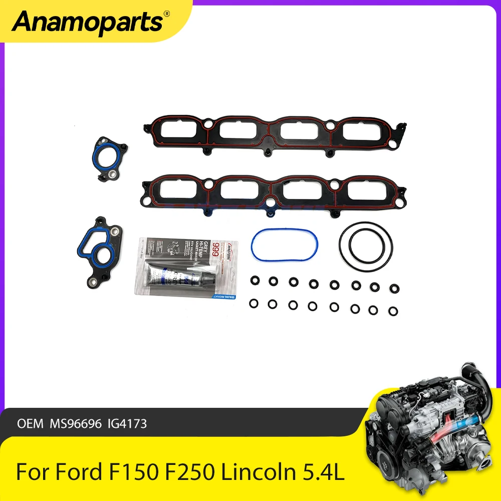 Комплект прокладок для впускного коллектора для 04-10 Ford F150 2005-10 F250 F350 Super Duty 5.4L MS96696, IG4173
Комплект прокладок для впускного коллектора для 04-10 Ford F150 2005-10 F250 F350 Super Duty 5.4L MS96696, IG4173