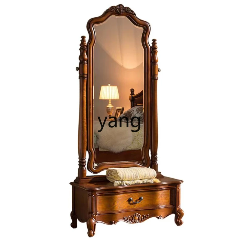 Yjq American solid wood dressing full body fitting mirror floor retro home makeup mirror
Yjq American solid wood dressing full body fitting mirror floor retro home makeup mirror