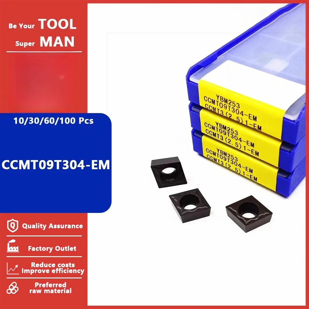 ZCC CCMT09T304-EM External Turning Tools, Carbide Insert, CCMT 09T304 EM Lathe Cutter Tool
ZCC CCMT09T304-EM External Turning Tools, Carbide Insert, CCMT 09T304 EM Lathe Cutter Tool