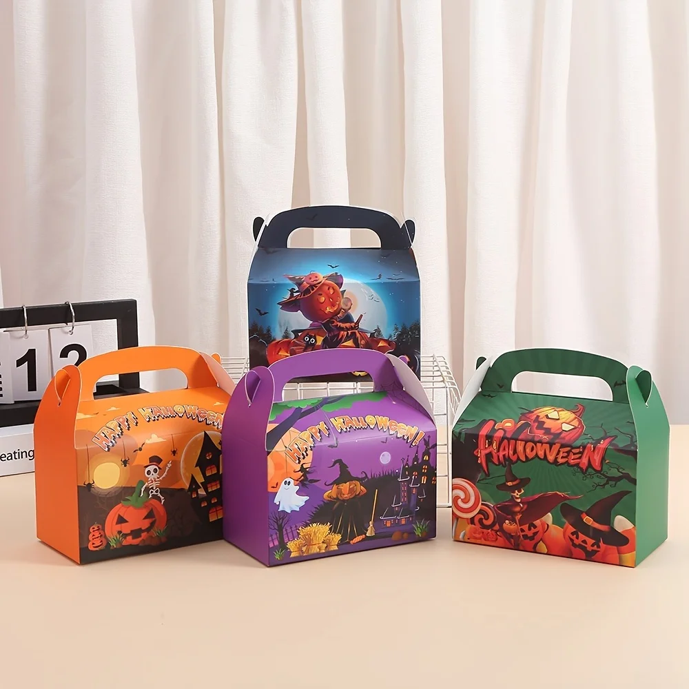 24-Piece Halloween Themed Gift Boxes With Handles - Perfect For Candy, Desserts & Party Favors - Durable Paper Construction
24-Piece Halloween Themed Gift Boxes With Handles - Perfect For Candy, Desserts & Party Favors - Durable Paper Construction