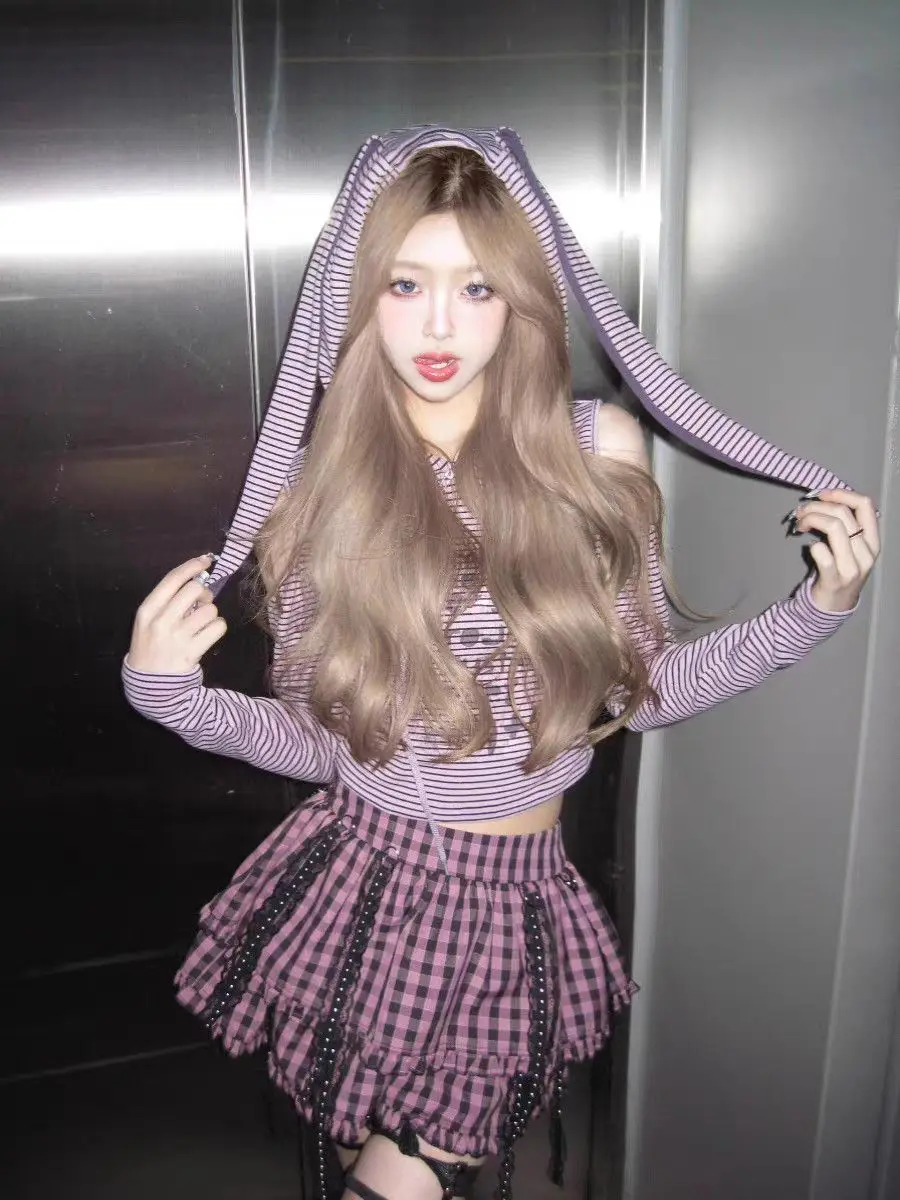 Retro Sweet Spicy Abi Style Purple Plaid Cake Skirt Women Summer New Handsome Harajuku Punk Style Puff Short Skirt
Retro Sweet Spicy Abi Style Purple Plaid Cake Skirt Women Summer New Handsome Harajuku Punk Style Puff Short Skirt