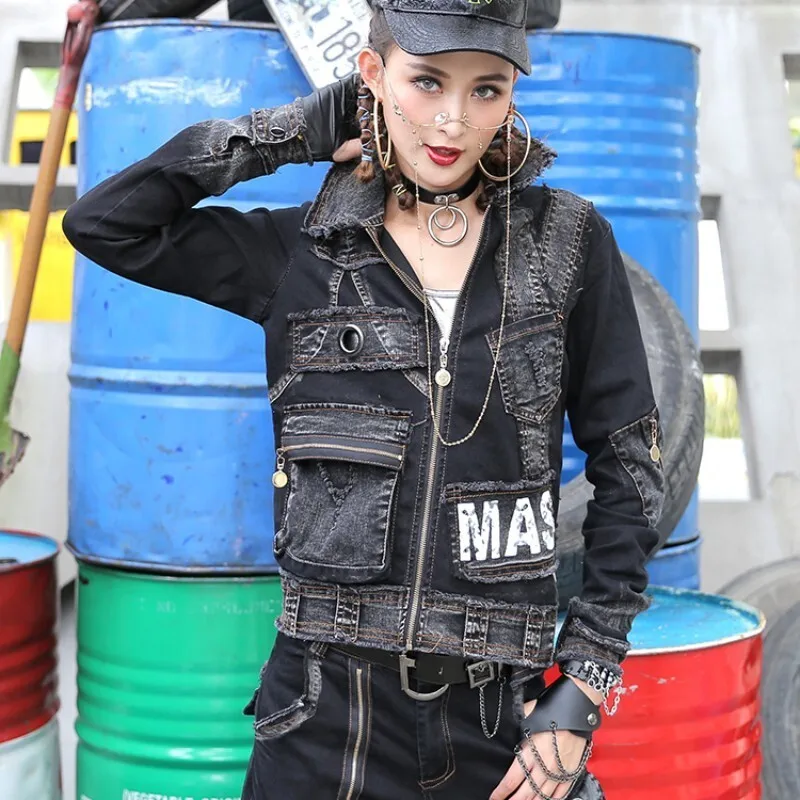 2024 Spring Autumn Personalized Denim Short Coat Women Handsome Long Sleeved Jacket Trendy Fashionable Top Trendy LX1724
2024 Spring Autumn Personalized Denim Short Coat Women Handsome Long Sleeved Jacket Trendy Fashionable Top Trendy LX1724