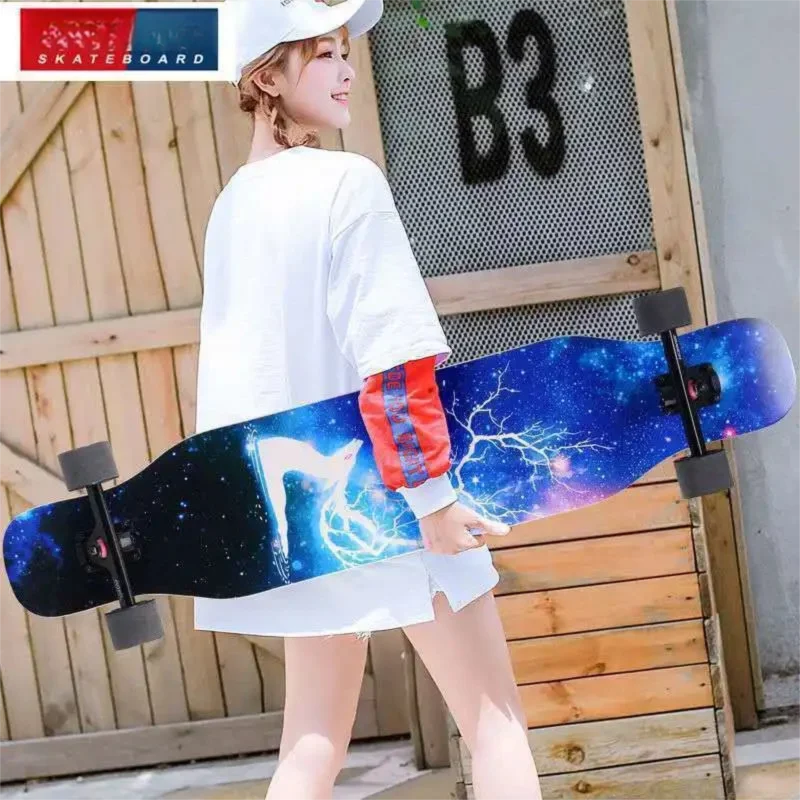 Beginner skateboard, longboard, women’s and men’s adult and student cruiser board, dance board, four‑wheel skateboard for teens
Beginner skateboard, longboard, women’s and men’s adult and student cruiser board, dance board, four‑wheel skateboard for teens