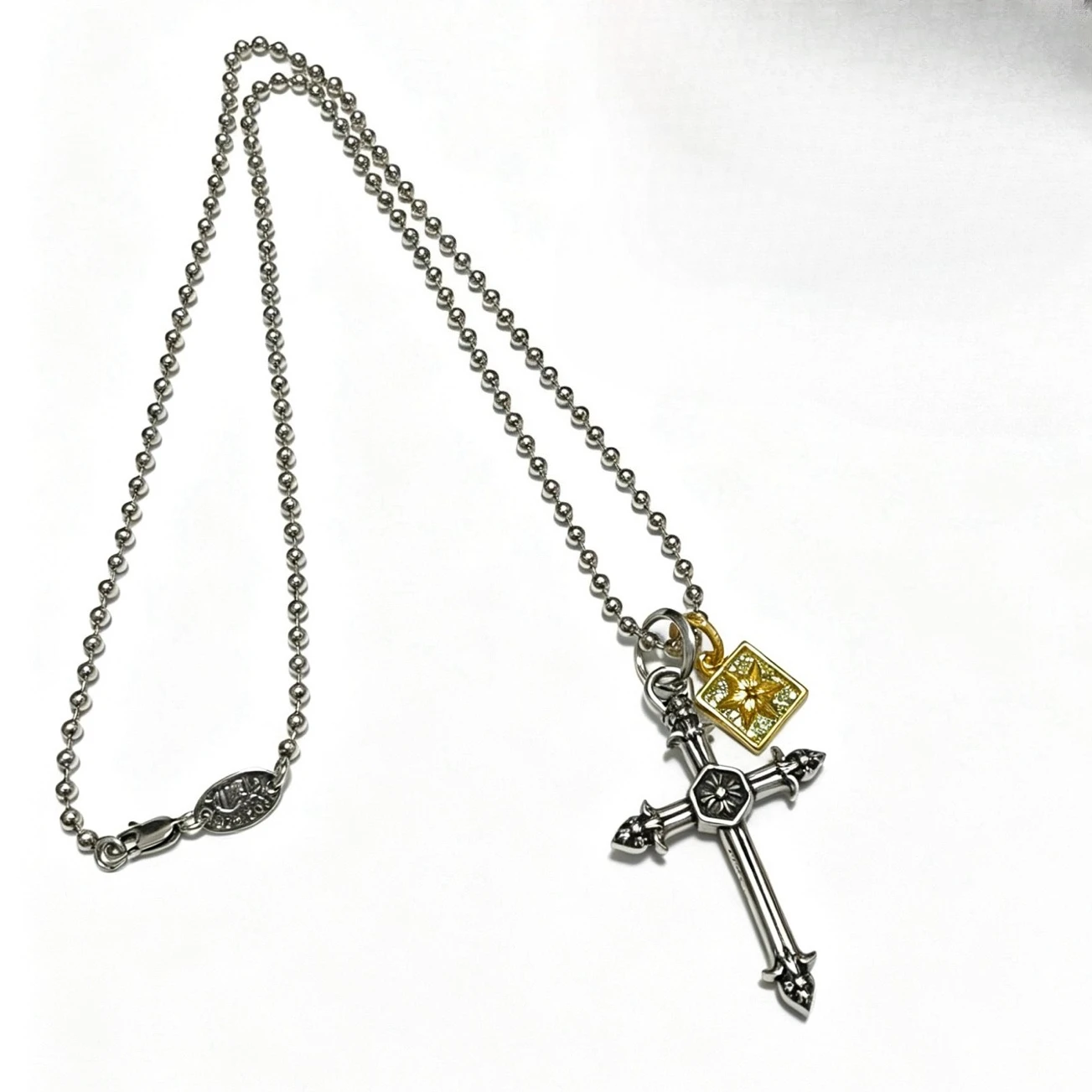 S925 sterling silver classic retro old style big cross charm pendant necklace banquet essential jewelry
S925 sterling silver classic retro old style big cross charm pendant necklace banquet essential jewelry