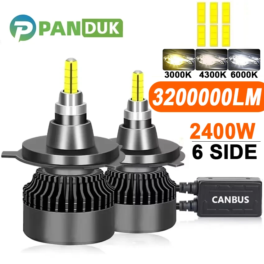 PANDUK H7 LED 3200000LM 2400W 360 Автомобильная лампа для фар H4 H1 H3 6 Side 4300K HB4 9012 Led H8 H9 H11 9005 9006Auto Противотуманные фары 4300K
PANDUK H7 LED 3200000LM 2400W 360 Автомобильная лампа для фар H4 H1 H3 6 Side 4300K HB4 9012 Led H8 H9 H11 9005 9006Auto Противотуманные фары 4300K